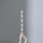 Candle Stick Organic Polyresin White