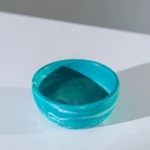 HUCOS, Tosca White Swirl Resin, Round Serving Bowl, 4"D x 1.5"H MSq