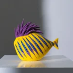 Yellow/Violet  Fish 25cm