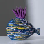 Blue/Yellow/Violet  Fish 25cm