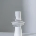 DECO TOP VASE WHITE MATT  15.5x15.5x26 cm