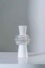 DECO TOP VASE WHITE MATT  15.5x15.5x26 cm