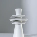 DECO TOP CANDLE WHITE MATT  15x16x25 cm