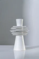 DECO TOP CANDLE WHITE MATT  15x16x25 cm