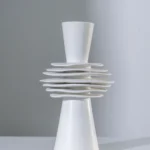 DECO TOP VASE SMALL WHITE MATT  12x12x21 cm