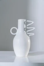 DESIGNER JAR SMALL WHITE MATT  13x13x26 cm