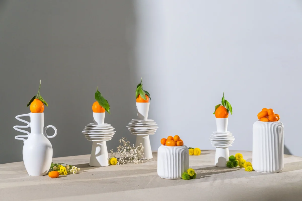 DESIGNER JAR SMALL WHITE MATT  13x13x26 cm - Image 3