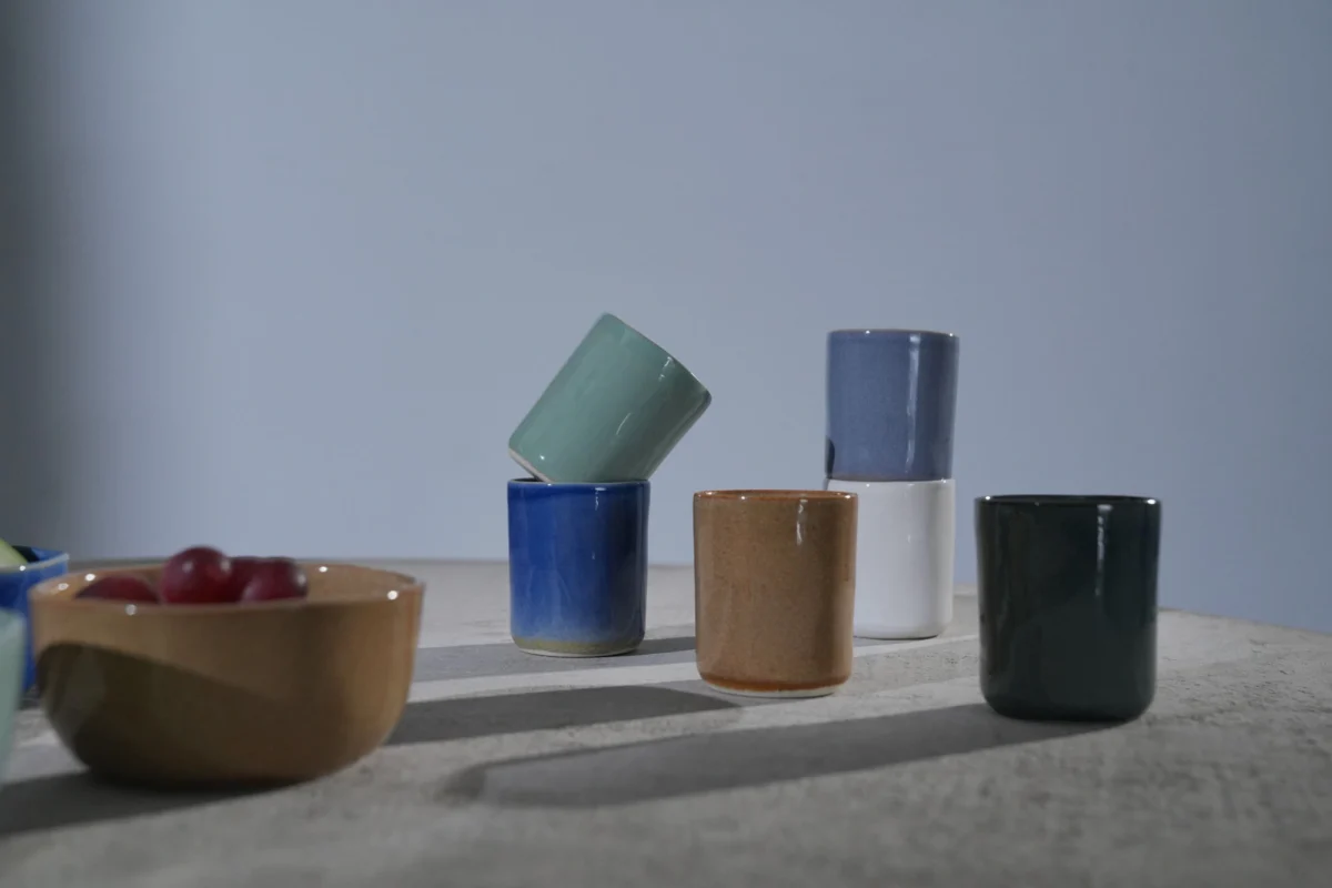 Set of 6 coffee cups nude colors - Image 2