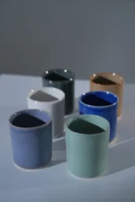 Set of 6 coffee cups nude colors