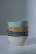 Set of 4 medium bowls nude colors