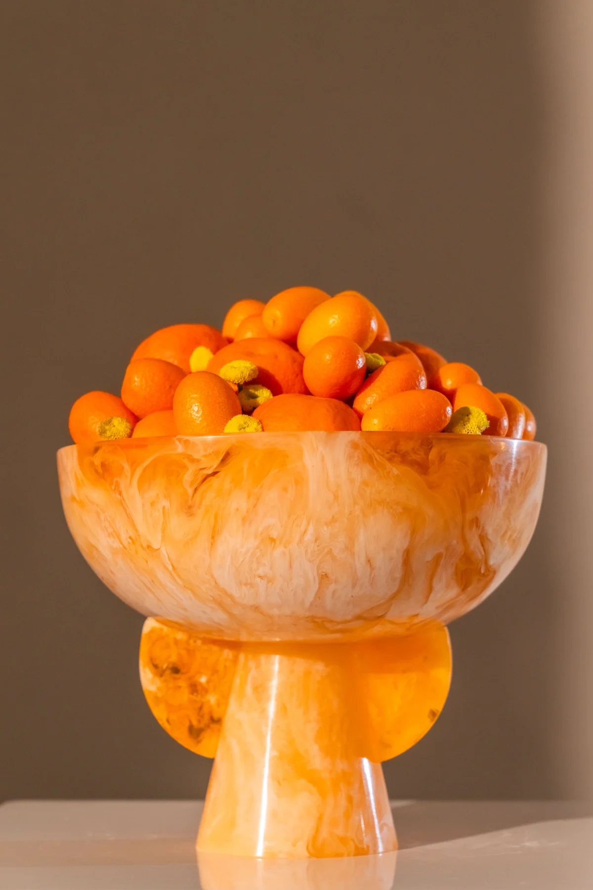 Bowl on stand Yellow and Orange - Image 3