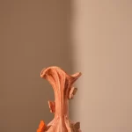 Vase deco Ø14,5x28 cm BUITERFLY ceramics orange+taupe