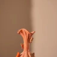 Vase deco Ø14,5x28 cm BUITERFLY ceramics orange+taupe