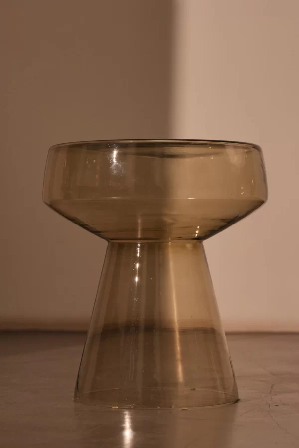 Side table Ø37x44 cm DAKWA glass grey green