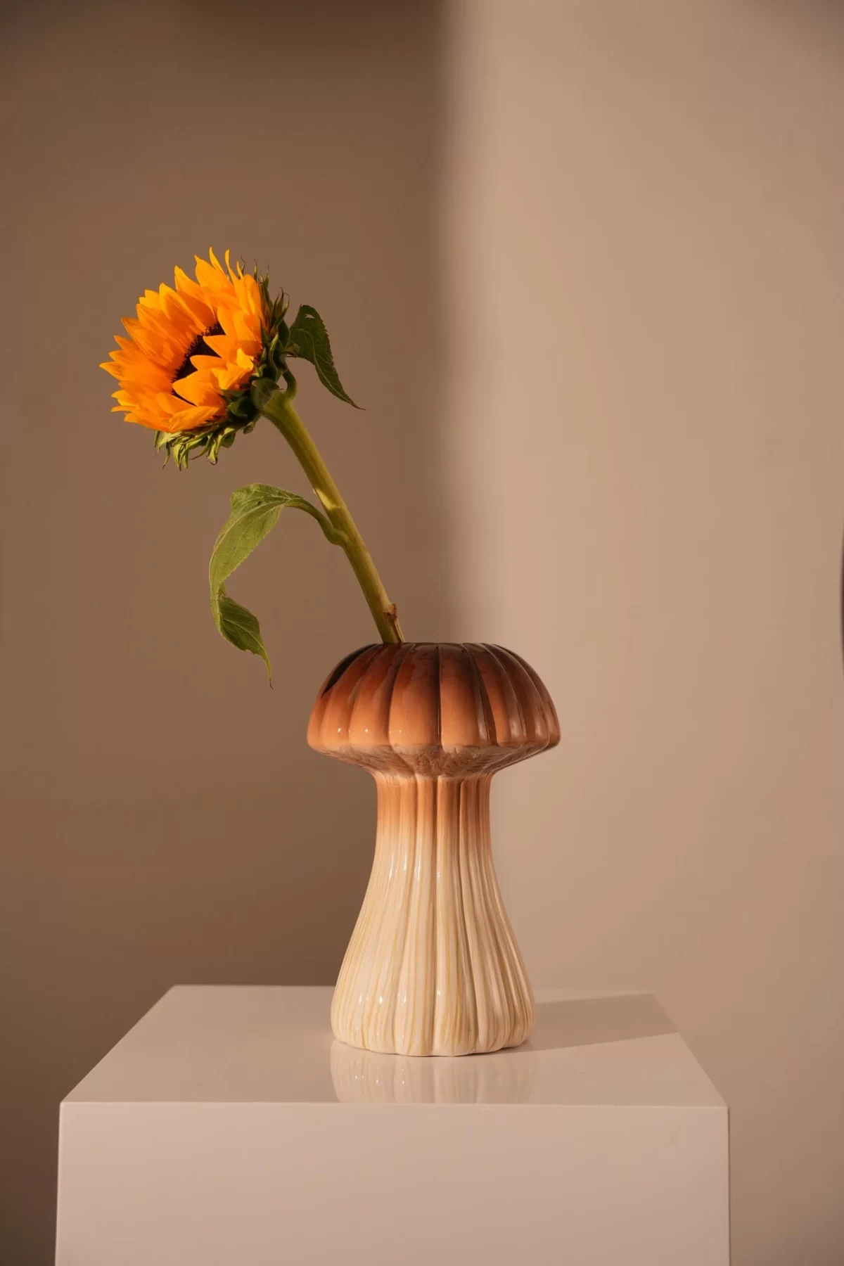 Vase Champignon1 Lines 28.5cm brown - Image 2