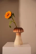 Vase Champignon1 Lines 28.5cm brown - Image 2