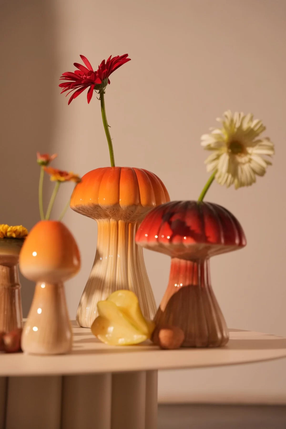 Vase Champignon1 Lines 28.5cm orange - Image 4