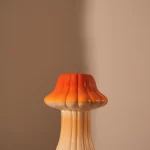 Vase Toadstool 1 Lines 28.5cm orange