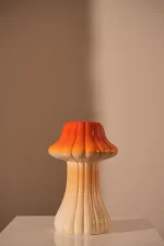 Vase Toadstool 1 Lines 28.5cm orange