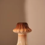 Vase Toadstool 1 Lines 28.5cm brown
