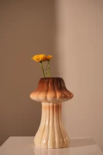 Vase Toadstool 1 Lines 28.5cm brown - Image 2