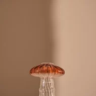 Candle Holder Russle brown/clear