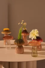 Candle Holder Russle 10*13cm  green/orange - Image 2