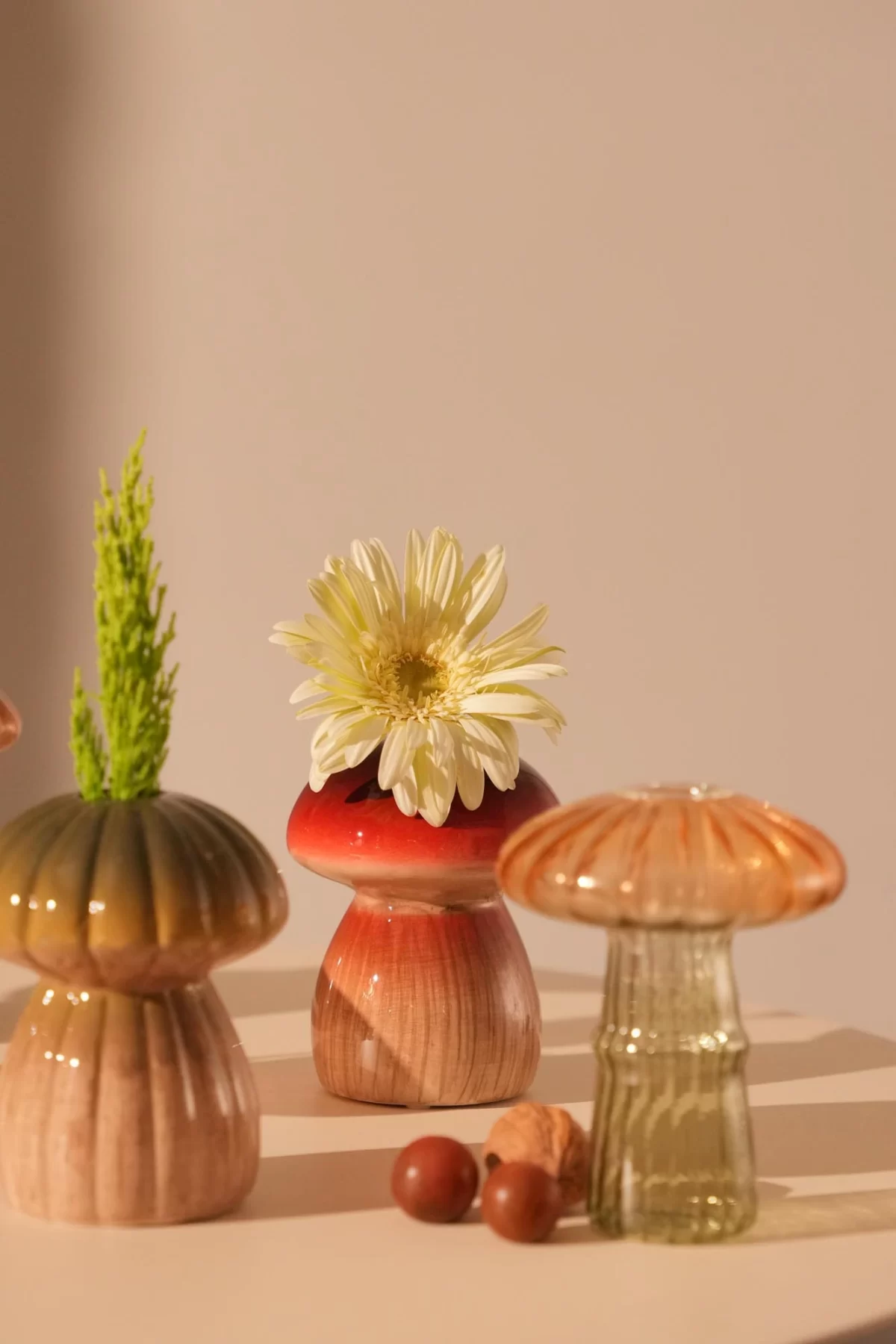 Vase Portcini1 D2.5/12cm bordeaux - Image 2