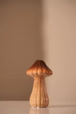 Vase Amanita1 Lines 15.5cm brown