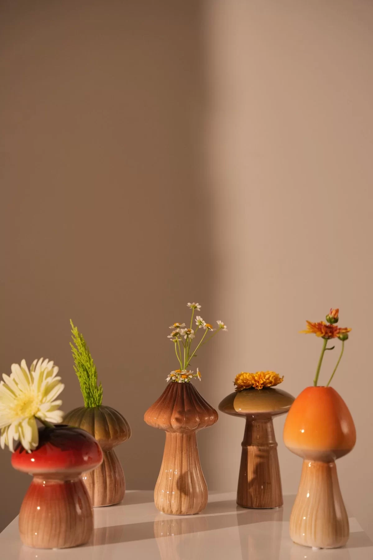 Vase Amanita1 Lines 15.5cm brown - Image 4