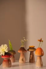 Vase Amanita1 Lines 15.5cm brown - Image 4