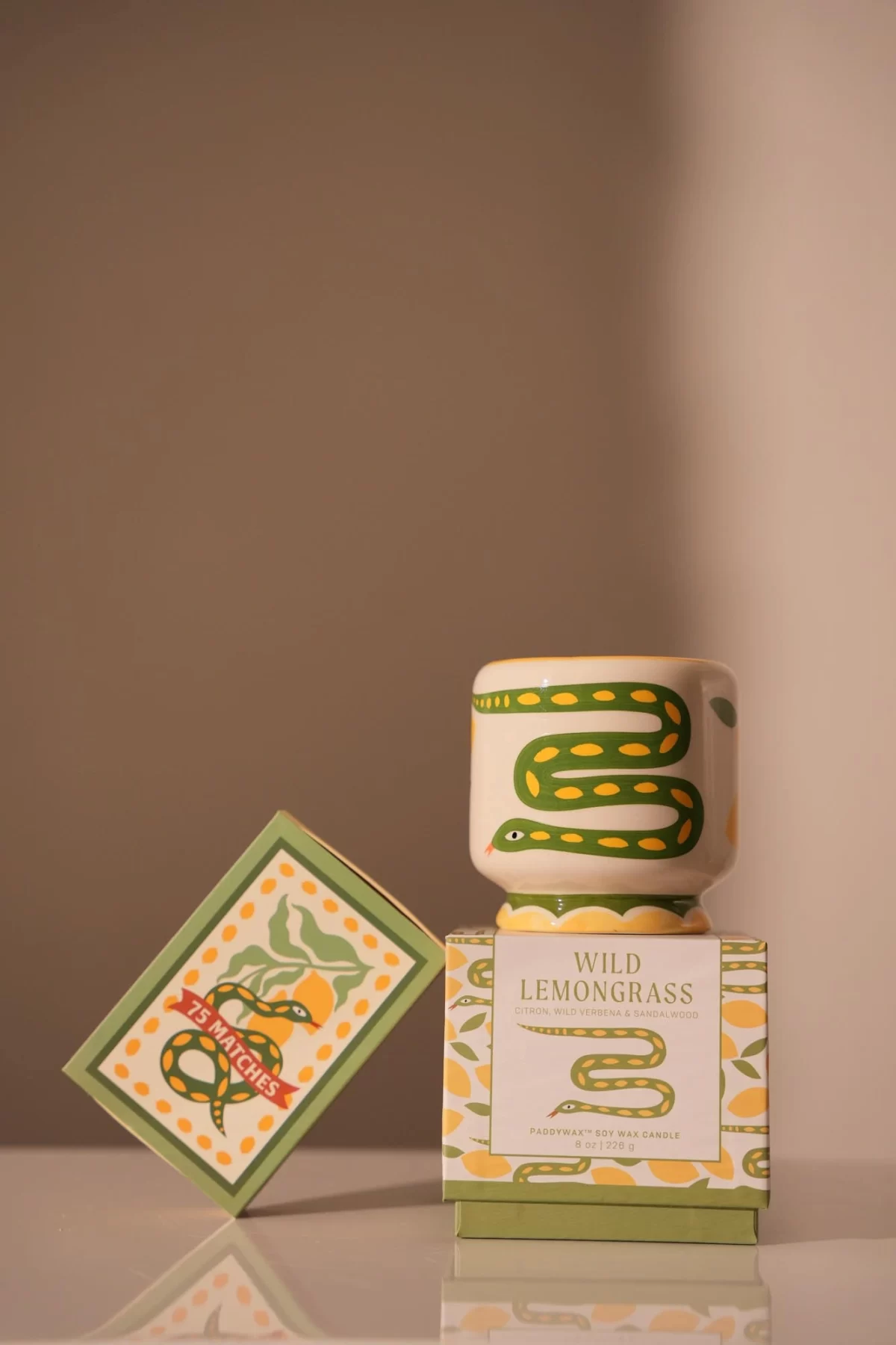 A Dopo Boxed Matches "Snake" Yellow - 75 11x7.5x2.5
matches (9.6 CM) - Image 2