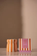 Cabana 6.5oz/184g Rust Striped Ceramic Candle 7.5x7.5x8.5 cm
- Sienna Sunset Boxed