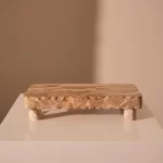 Cutting board, marble, beige, 30x15x6 cm