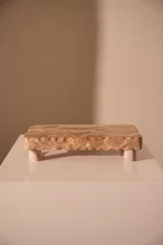 Cutting board, marble, beige, 30x15x6 cm