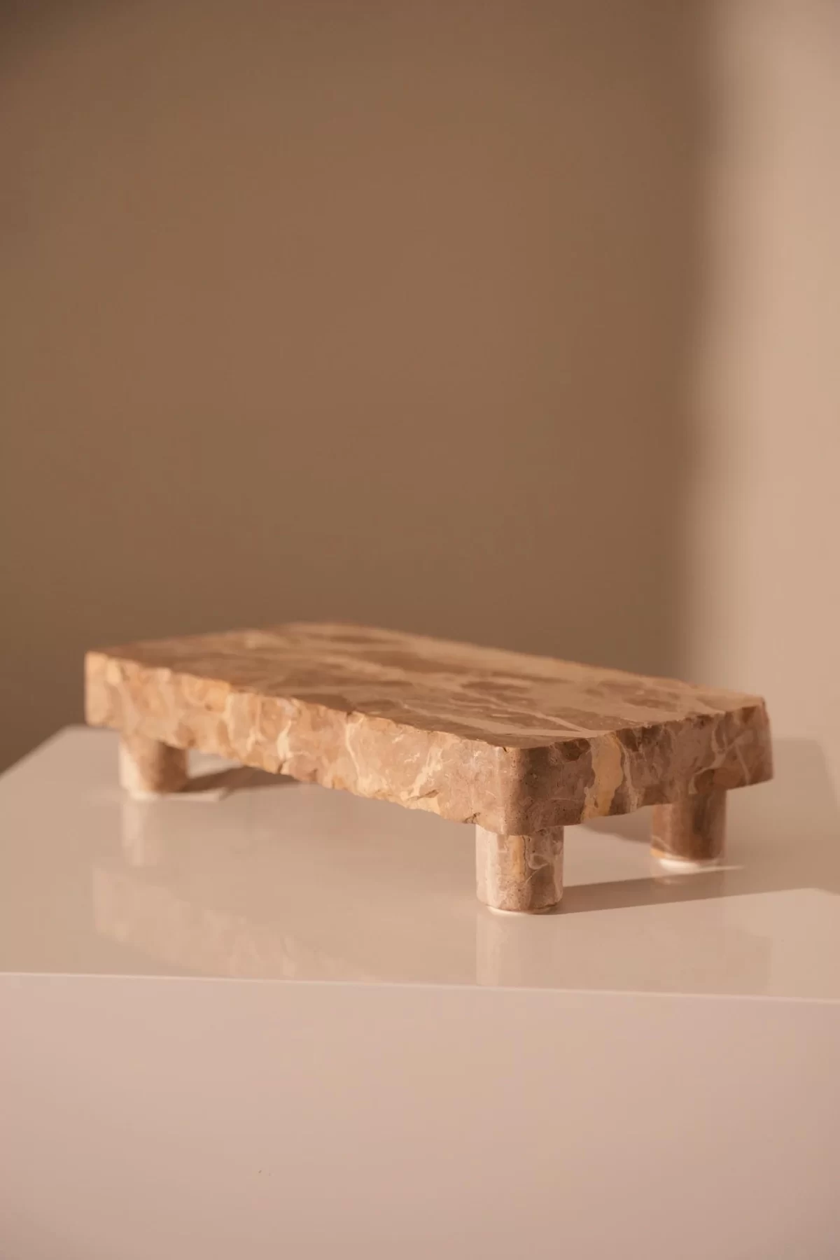 Cutting board, marble, beige, 30x15x6 cm - Image 2