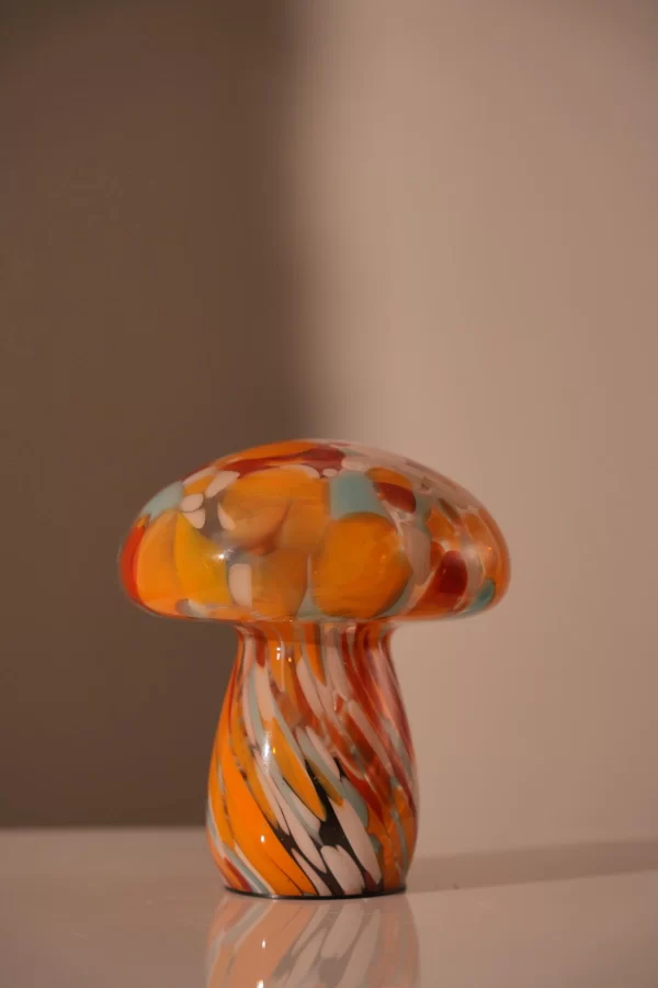 Lamp Mushy, chips, red/white/mint, 17xø15 cm