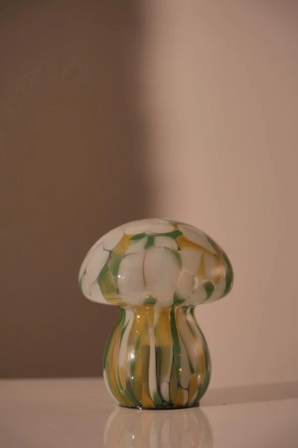 Lamp Mushy, chips, brown/green, 16xø13 cm