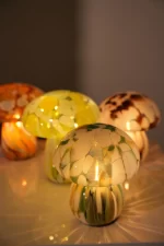 Lamp Mushy, chips, brown/green, 16xø13 cm - Image 3