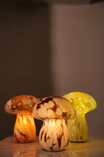 Lamp Mushy, chips, white/brown, 16xø13 cm - Image 2