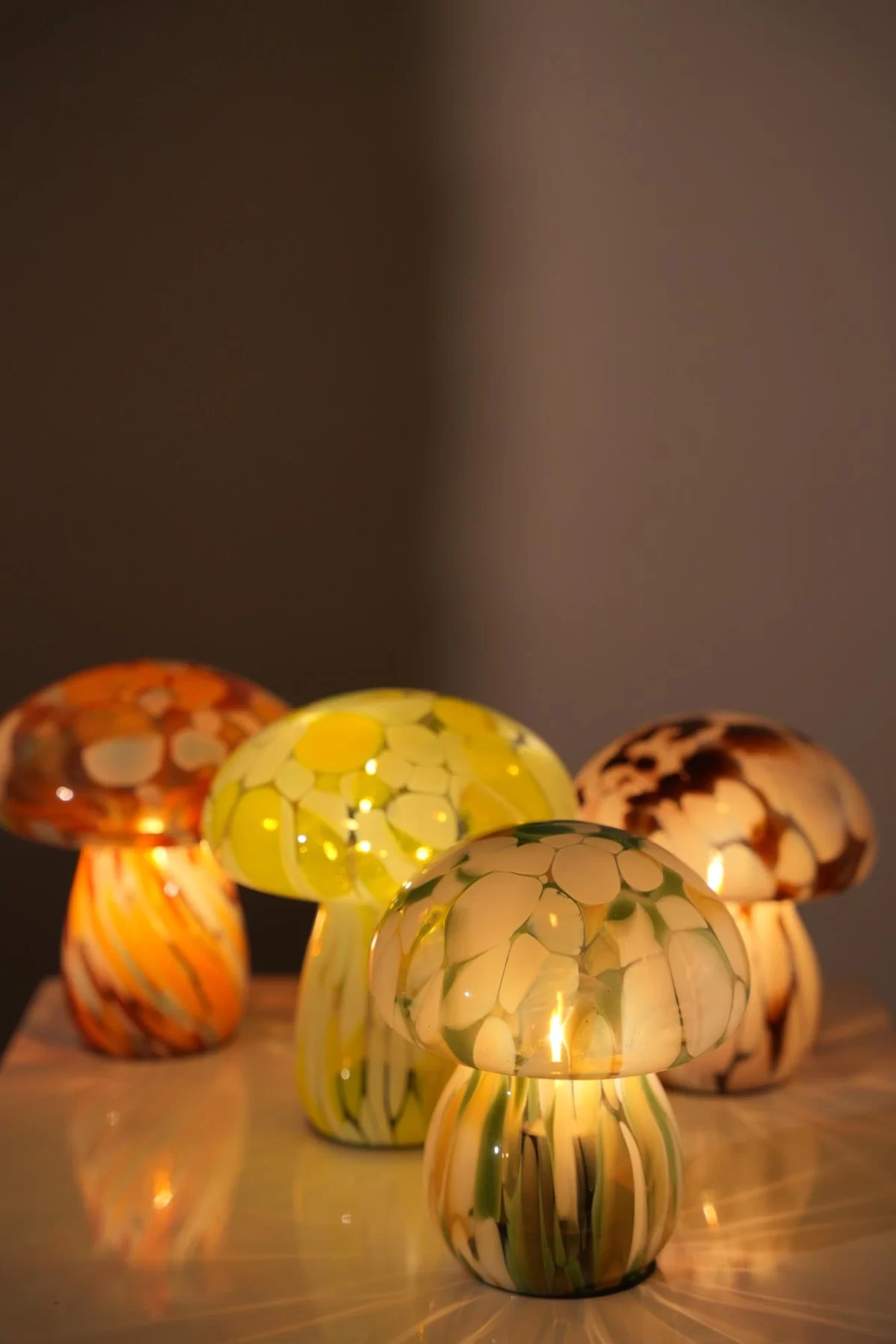 Lamp Mushy, chips, white/brown, 16xø13 cm - Image 3