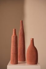 Set of 3 vases Angira Coral