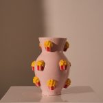 Vase Popcorn Dolomite Pink 16x16x21.8cm