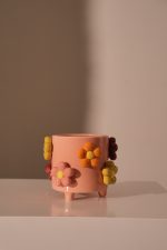 Planter Flowers Dolomite Multi 17.2x17.2x14.5cm