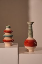 Vase Stoneware Red 19.3x19.3x32cm - Image 3