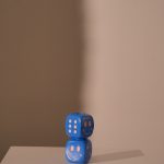 Candle Stick Die Polyresin Blue 7.5x7.5x14.5cm