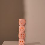 Candle Stick Die Polyresin Pink 7.5x7.5x29.5cm