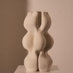 Printed ceramic bubbling vase cream
h47cm