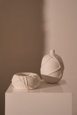 VASO RIDGED BOMB BIANCO H27 - Image 3