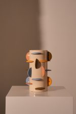 Vase Disks Stoneware Multi 21x21x31.5cm